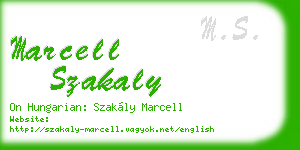 marcell szakaly business card