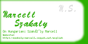 marcell szakaly business card